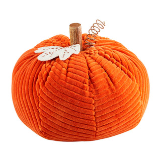 orange corduroy pumpkin sitter