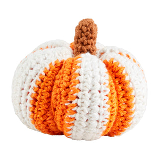 mini crochet cream orange pumpkin