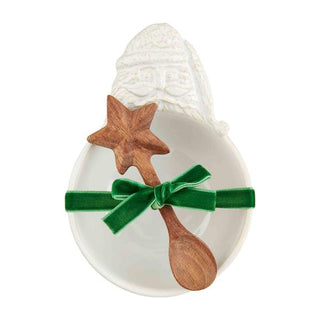 white christmas santa candy bowl