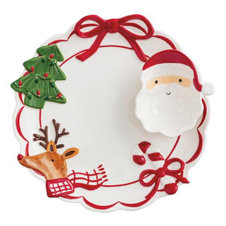 whimsical christmas chip & dip set