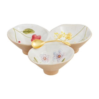 flower triple dip set