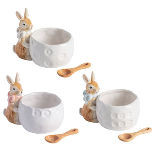 white easter bunny dish - assorted