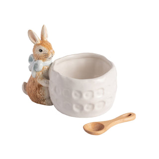 white easter bunny dish - assorted