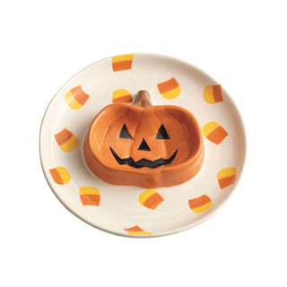 halloween round dishes - assorted