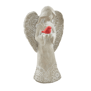 large concrete garden angel