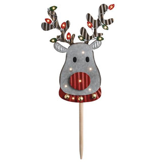 reindeer light-up yard stake