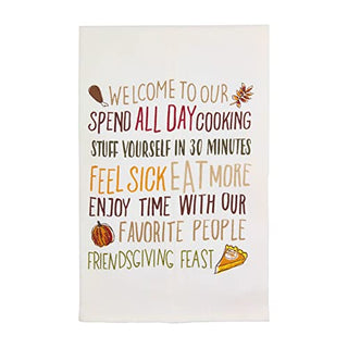 welcome friendsgiving towel