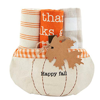 happy fall towel set