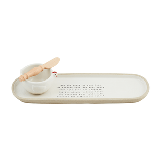farm tidbit and tray set