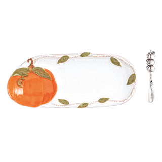 pumpkin tray & dip set