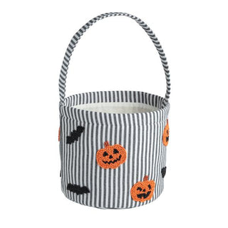 pumpkin beaded halloween bucket