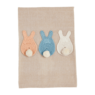 easter tails crochet towel