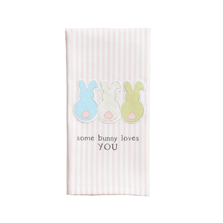 three bunnies patch towel