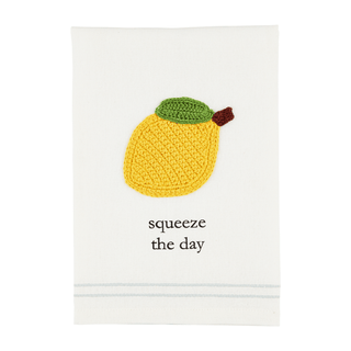 lemon fruit crochet towel