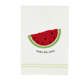 watermelon fruit crochet towel