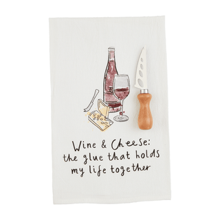glue wine & cheese towel