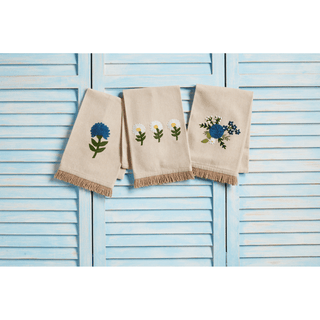 floral embroidery towel - assorted
