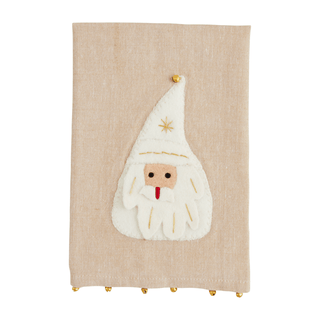 santa neutral applique towel