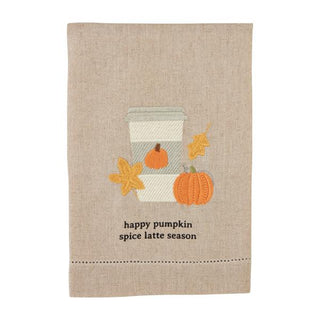 pumpkin spice hem stitch towel