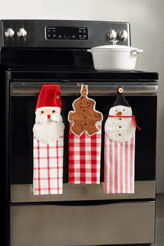 christmas crochet hanging towel -assorted