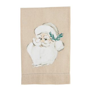 white santa painted towel