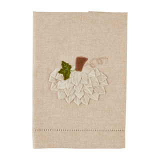 cream velvet ribbon pumpkin towel