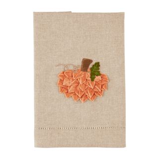 orange velvet ribbon pumpkin towel