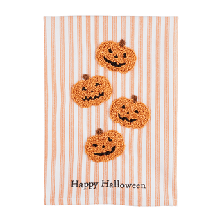 jack-o-lantern beaded dish towel
