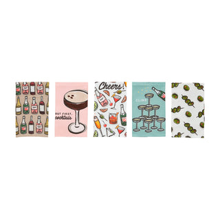fun & festive bar style hand towels - assorted