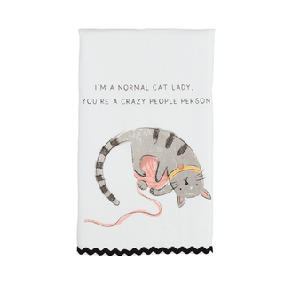 dog & cat themes ric-rac hand towels - assorted