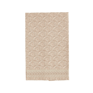 daisy block print ribbon towel