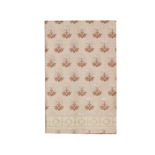 stem block print ribbon towel
