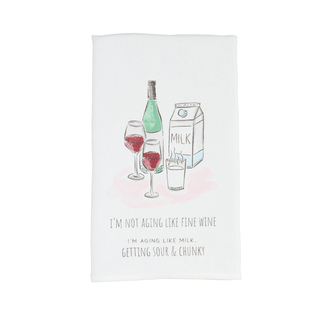 wine funny birthday towel
