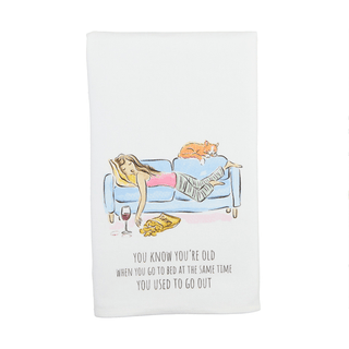 go out funny birthday towel