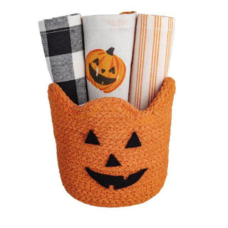 pumpkin towel basket