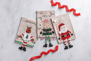 christmas dangle towels - assorted
