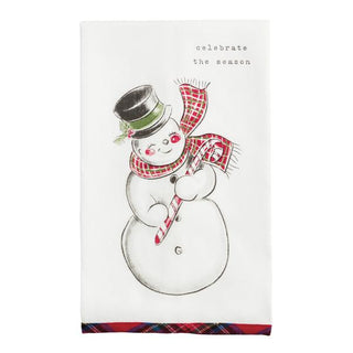 snowman celebrate the season printed towel