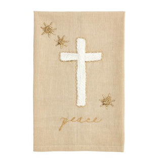 cross embroidered towel