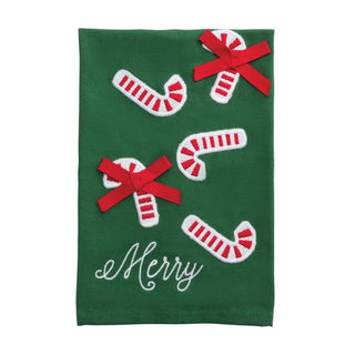 crochet candy cane towel