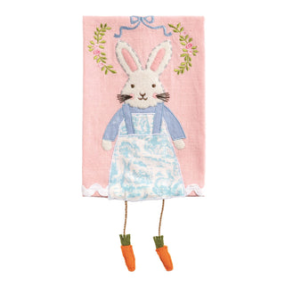 bunny dangle leg hand towels - assorted
