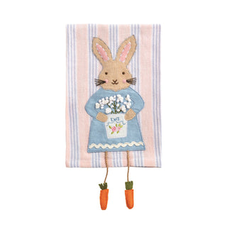 bunny dangle leg hand towels - assorted