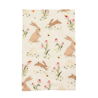 embroidered bunny towel - assorted
