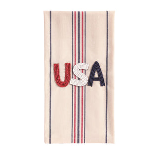 beaded americana towel - assorted