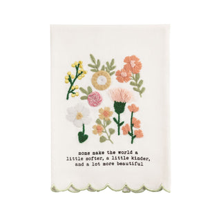 mom embroidered towels - assorted