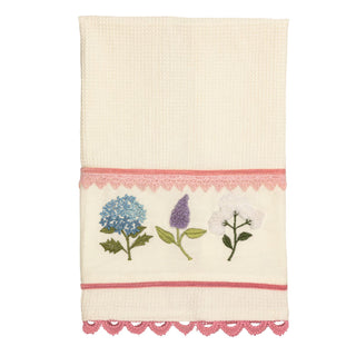 flower embroidery towel - assorted