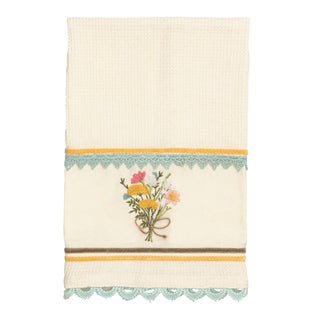 flower embroidery towel - assorted