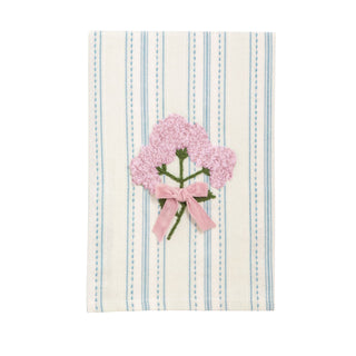 flower embroidered towels - assorted