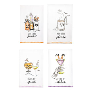 halloween cocktail towels - assorted