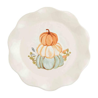 stacked pumpkins salad plate
