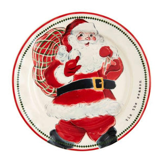 gift sack santa salad plate